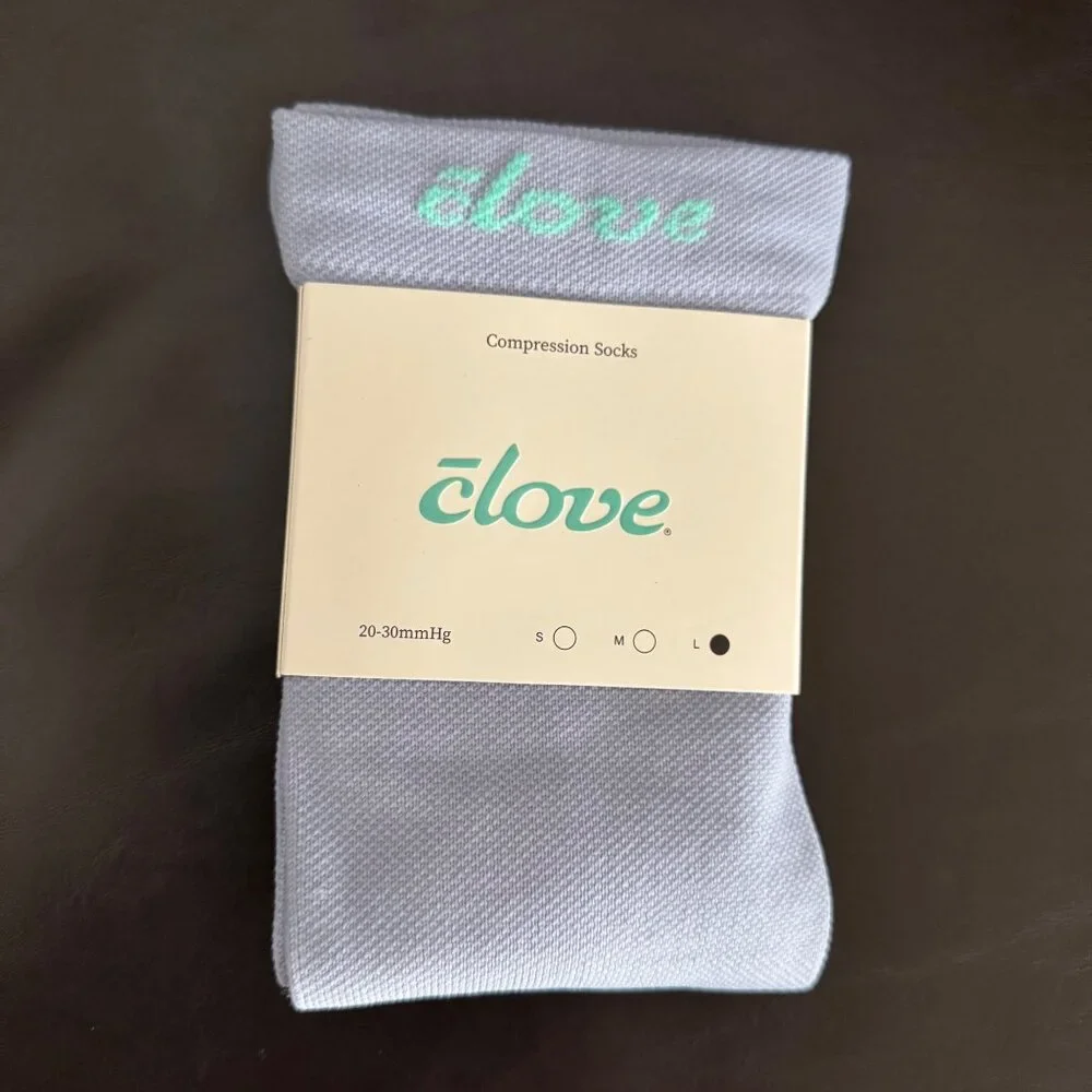 Clove Compression Socks 20-30mmHg Graduated Support Forever Blue sz Large‎ women